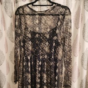 124. WAYF two piece snake print dress